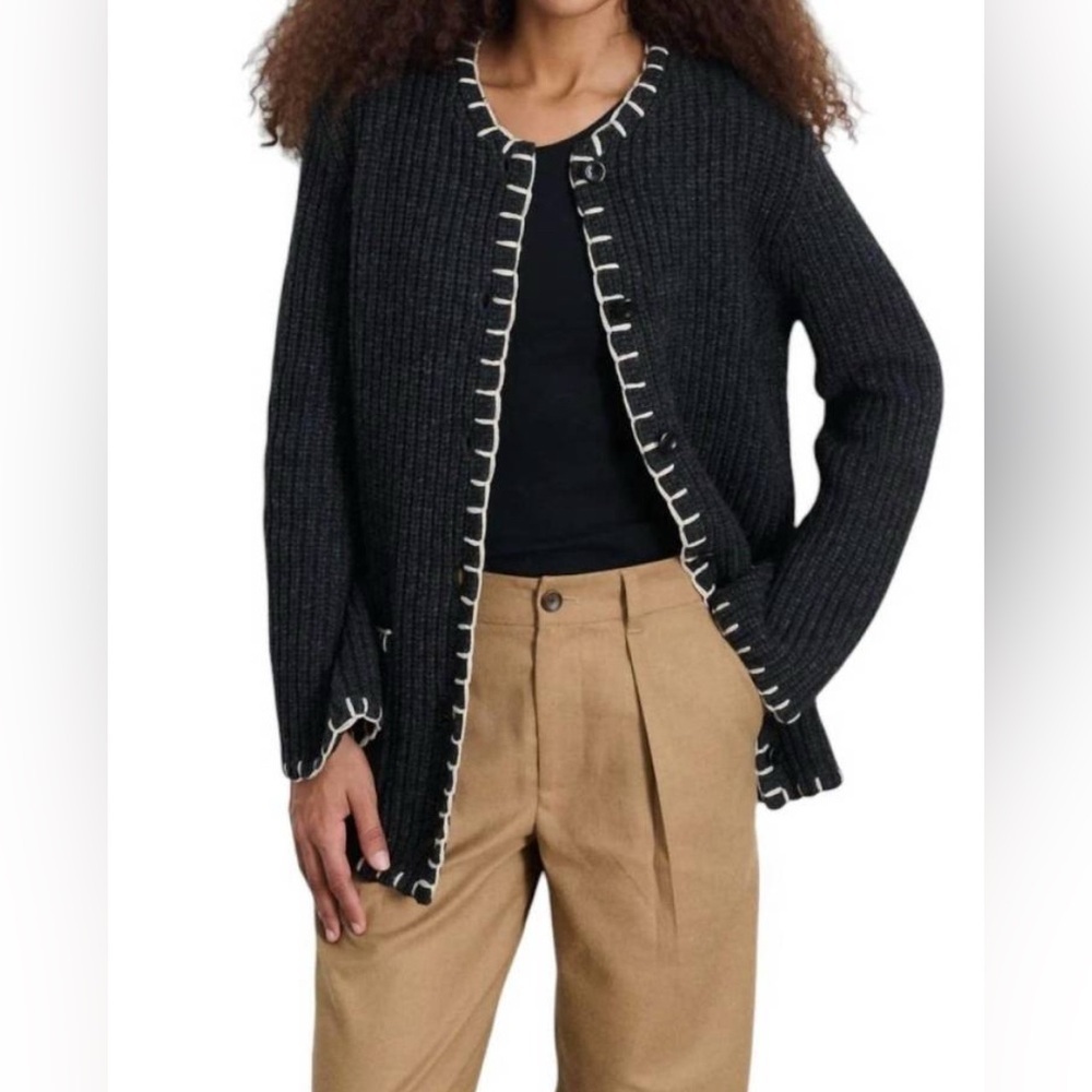 New NWT ALEX MILL maryelbone wool cardigan sweater jacket MISSING SCARF large